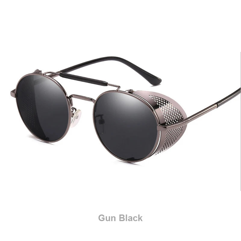 Steampunk Mirrored Sunglasses UV Protection