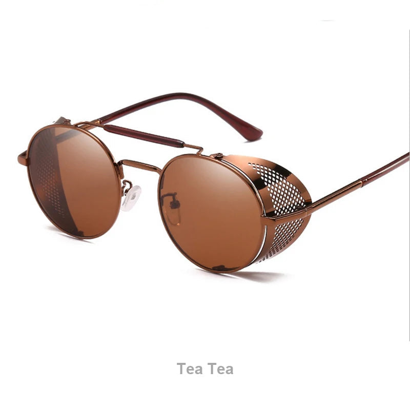Steampunk Mirrored Sunglasses UV Protection – bold aesthetic