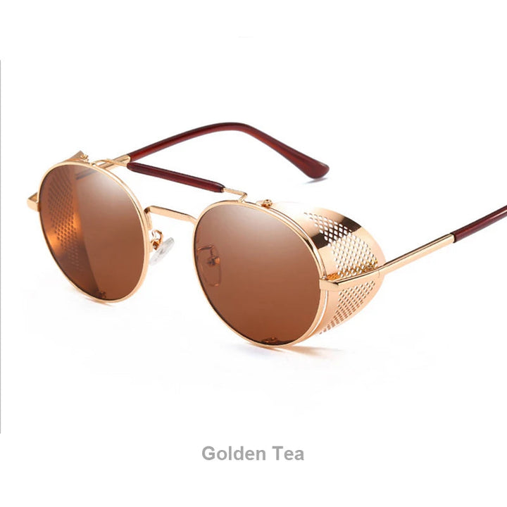 Steampunk Mirrored Sunglasses UV Protection – modern vintage