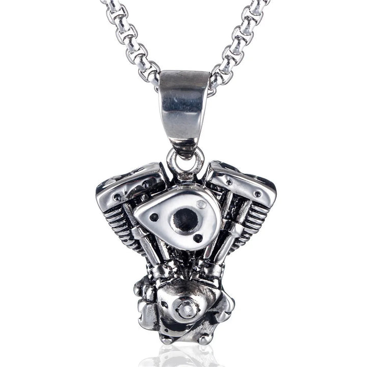 Steampunk Motorcycle Engine Necklace Fashion