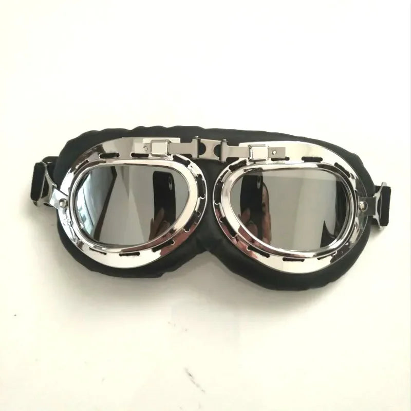 Steampunk Motorcycle Goggles Design Black