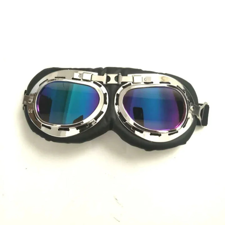 Steampunk Motorcycle Goggles Design Blue