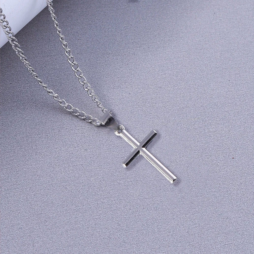Steampunk Necklace With Minimalist Cross