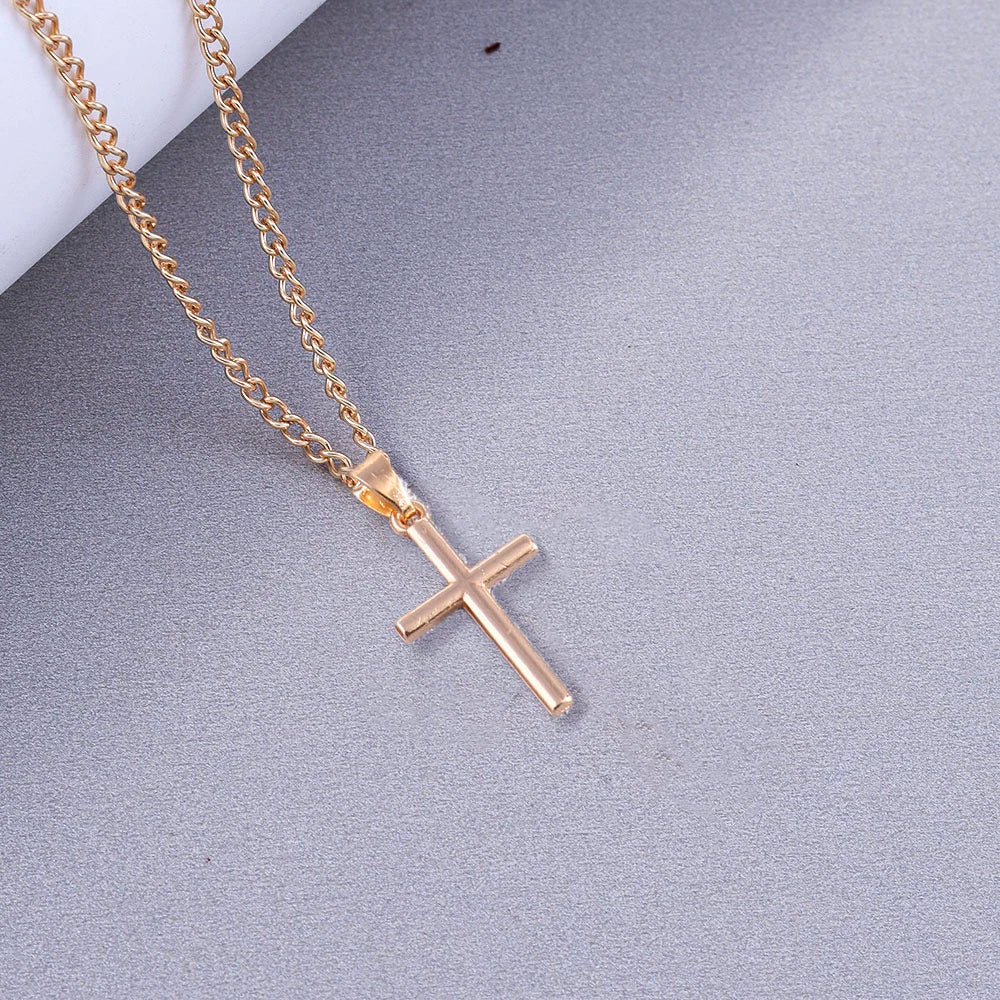 Steampunk Necklace With Minimalist Cross chic