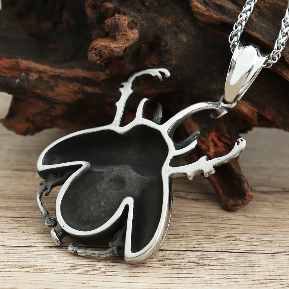 Steampunk Necklace with Mechanical Beetle Classic
