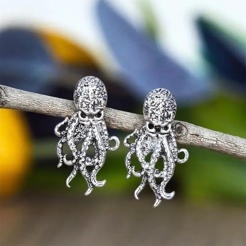 Steampunk Octopus Earrings