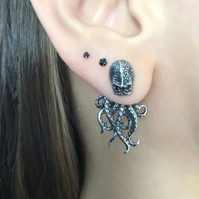 Steampunk Octopus Earrings chic