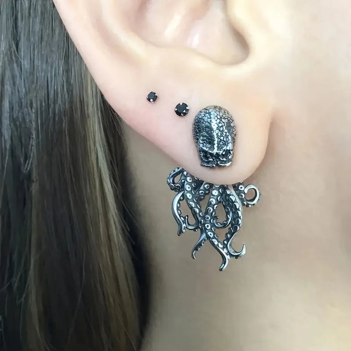 Steampunk Octopus Earrings chic