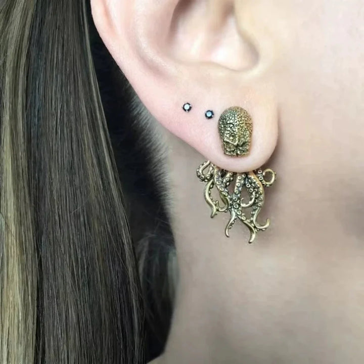 Steampunk Octopus Earrings elegant
