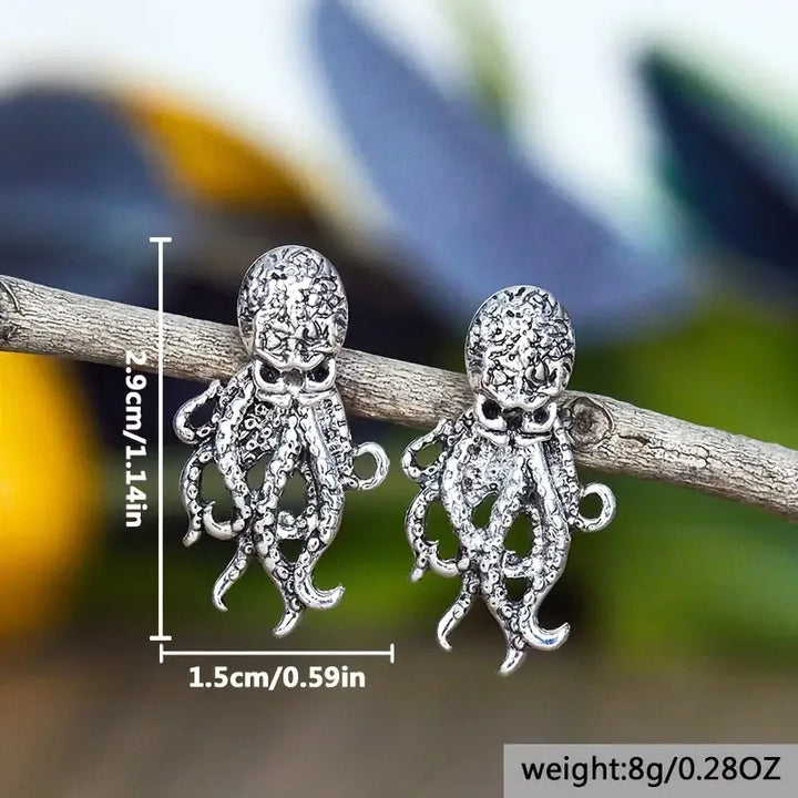 Steampunk Octopus Earrings fashion