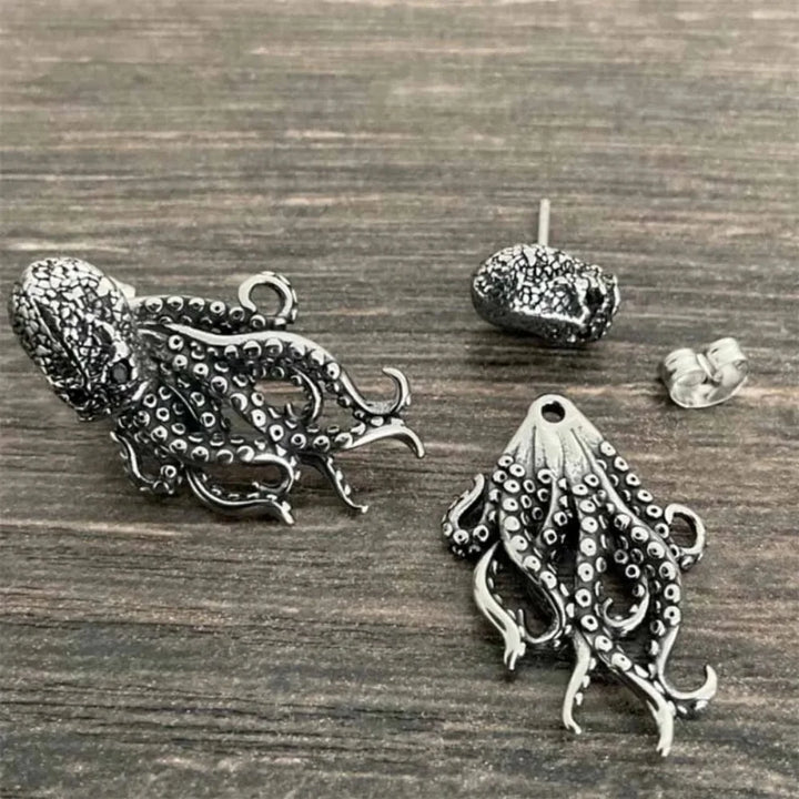 Steampunk Octopus Earrings unique