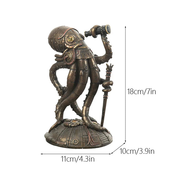 Steampunk Octopus Sculpture Bronze