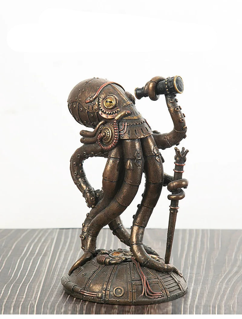 Steampunk Octopus Sculpture Figure