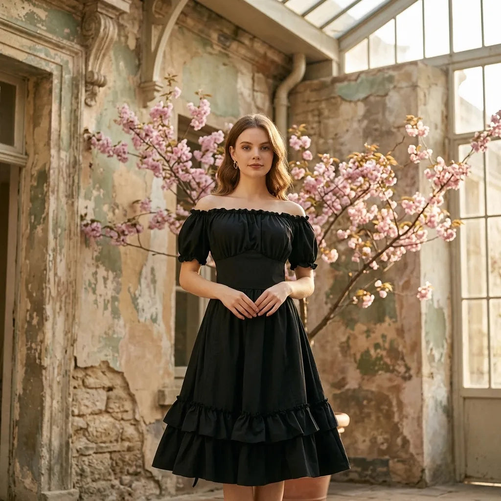 Steampunk Off-the-Shoulder Pirate Dress