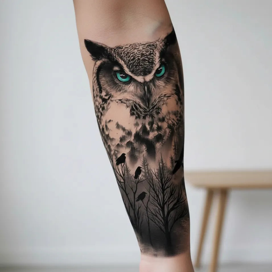 Steampunk Owl Tattoo