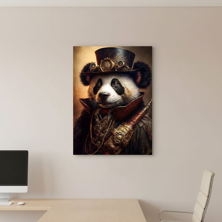 Steampunk Panda Wall Art 
