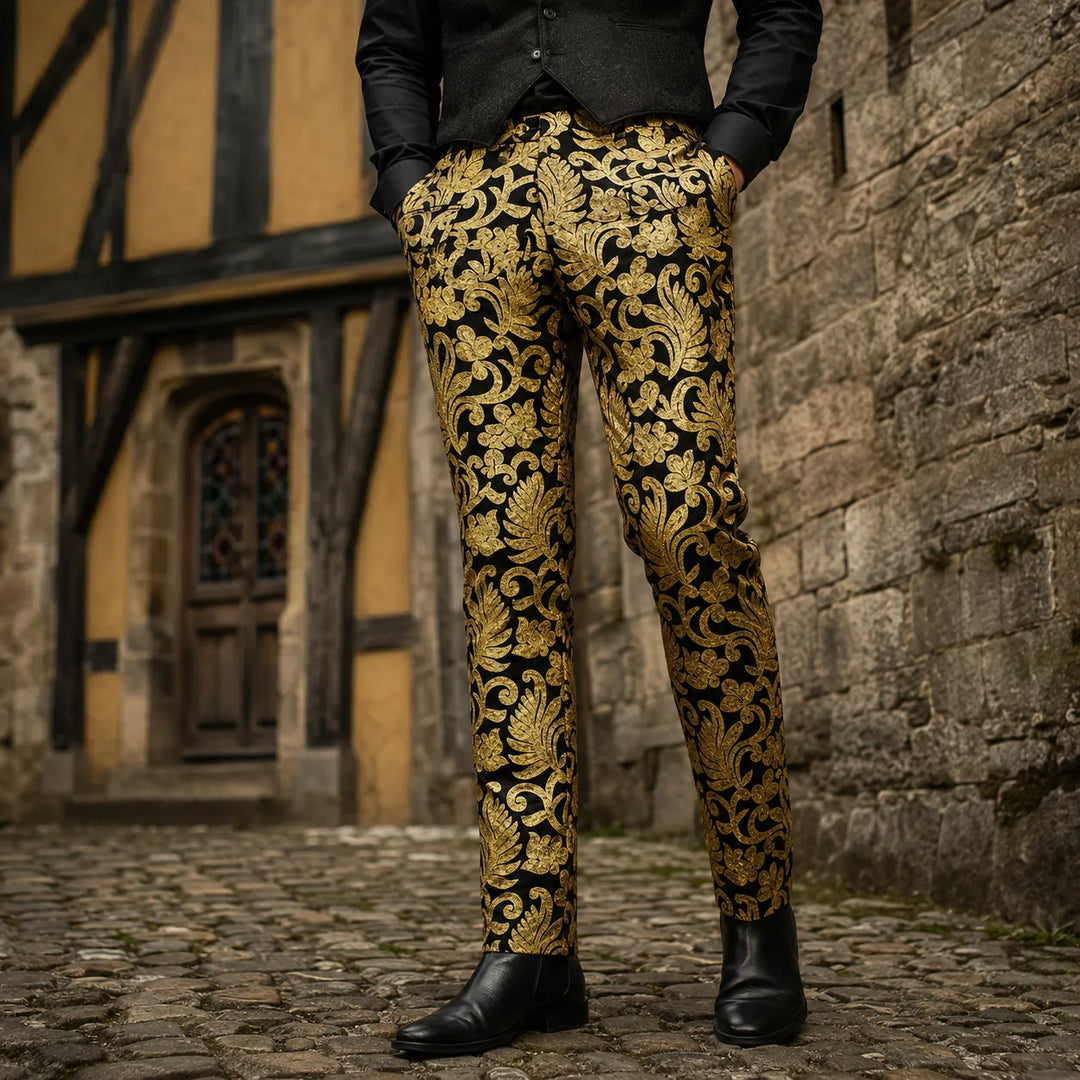 Steampunk Pants With Sequin Patterns