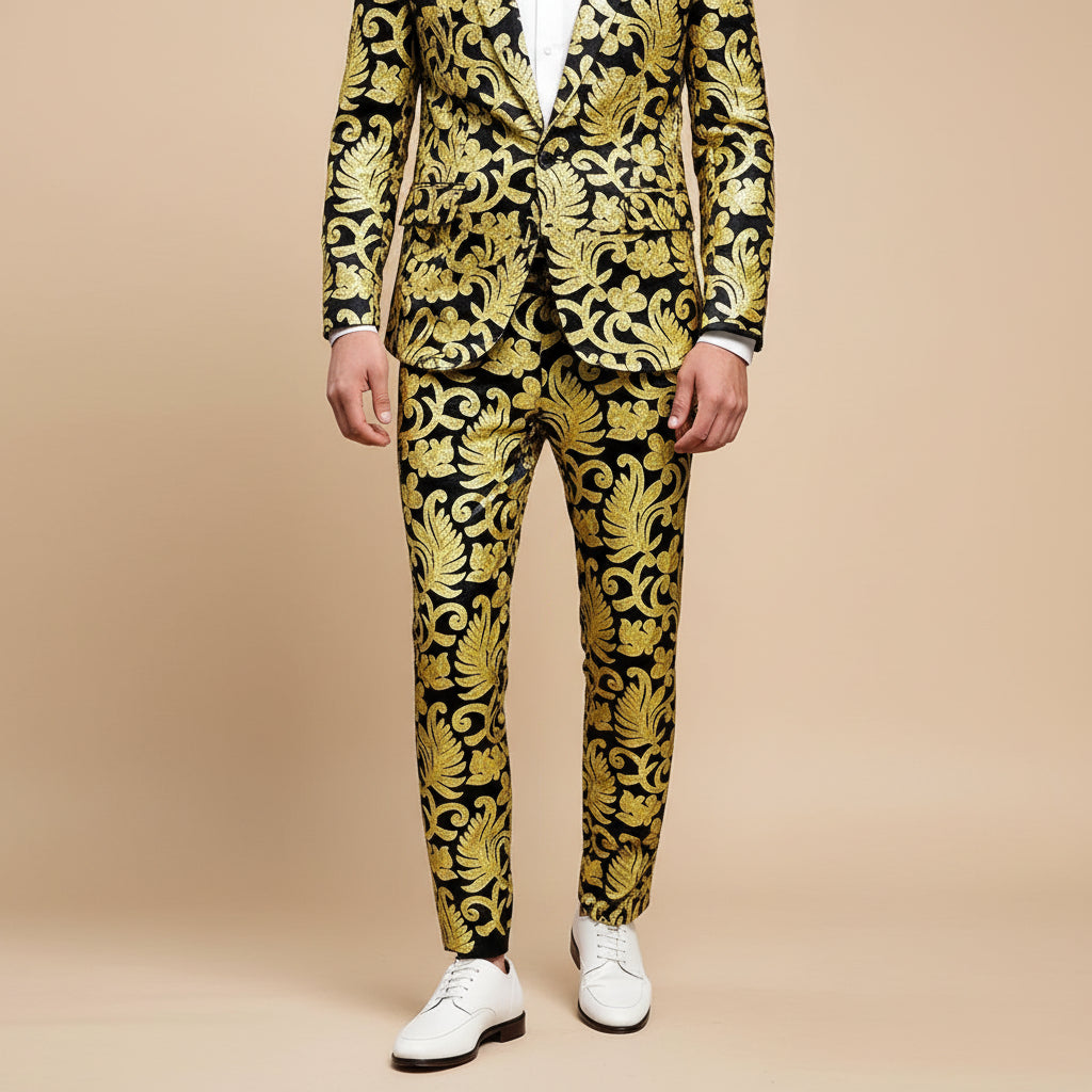 Steampunk Pants With Sequin Patterns