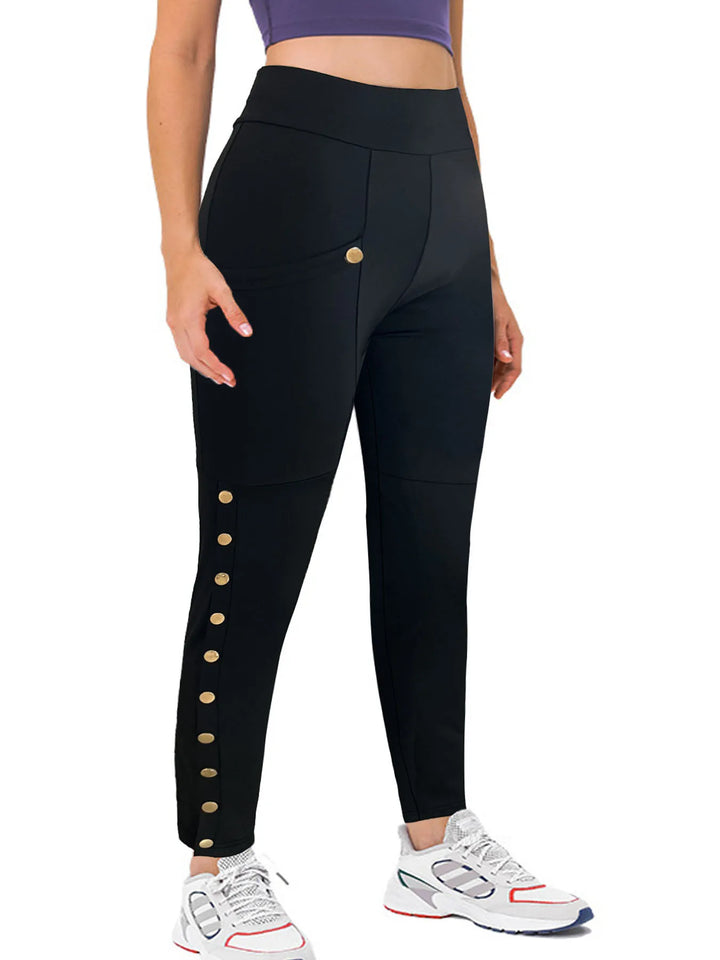Steampunk Pants with Side Buttons Design