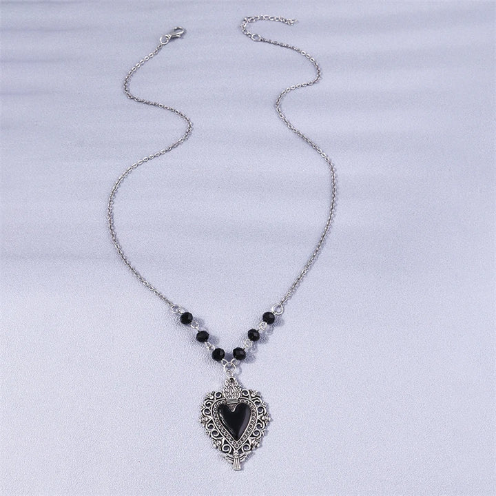 Steampunk Pearl Heart Necklace unique