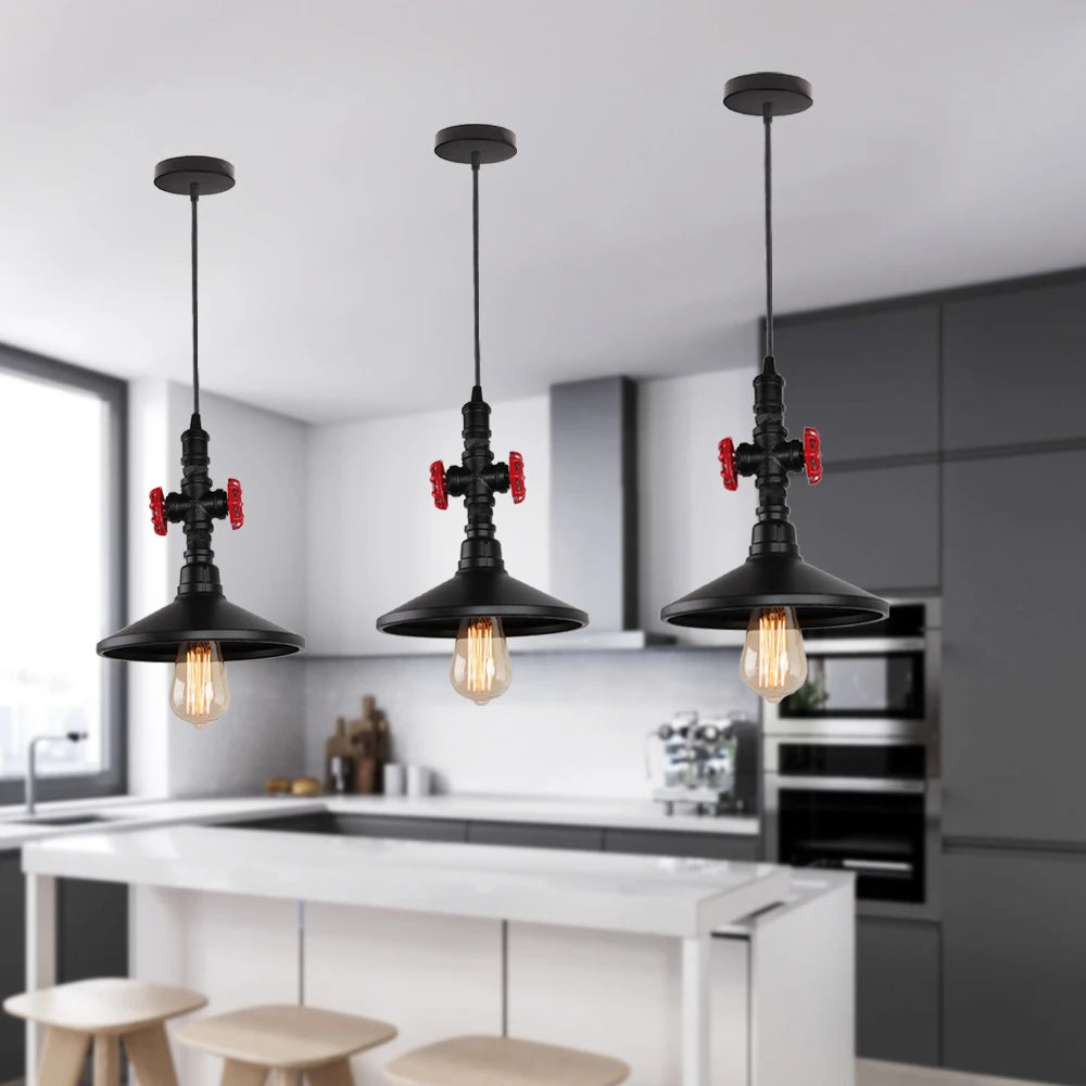 Steampunk Pendant Lamp Black