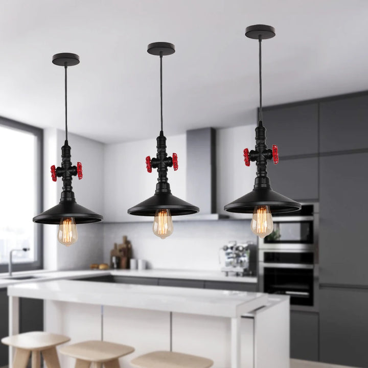 Steampunk Pendant Lamp Black
