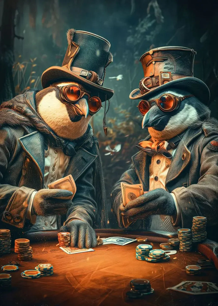 Steampunk Penguin Wall Art