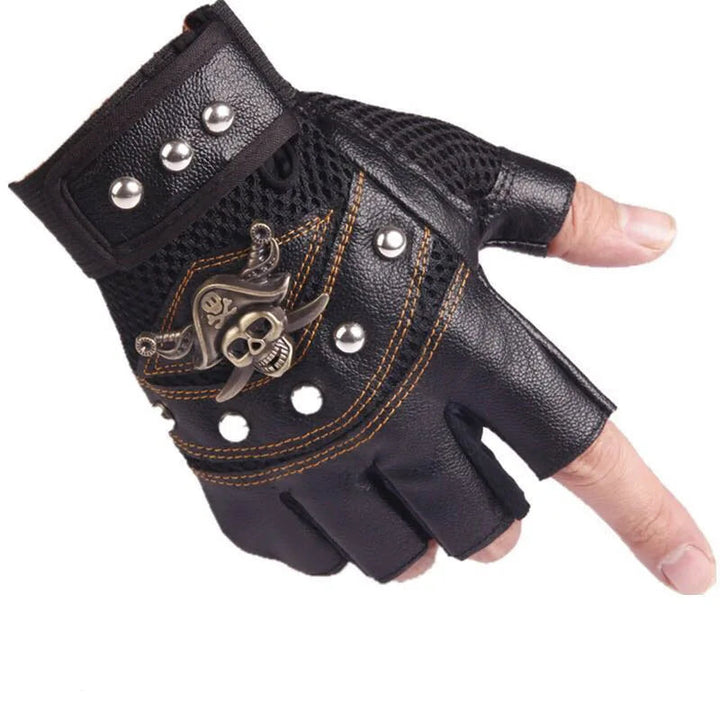 Steampunk Pirate Gloves Black