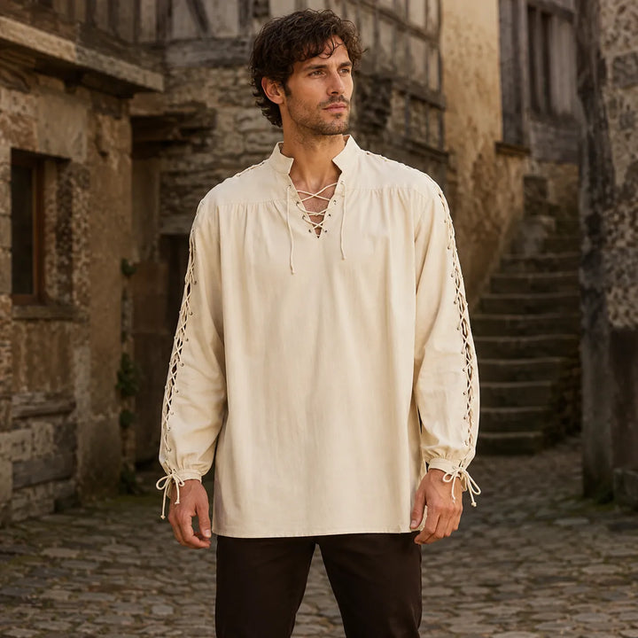 Steampunk Pirate Shirt With Laces