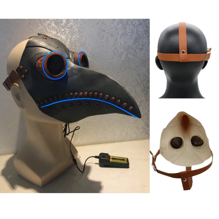 Steampunk Plague Doctor LED Mask elegant