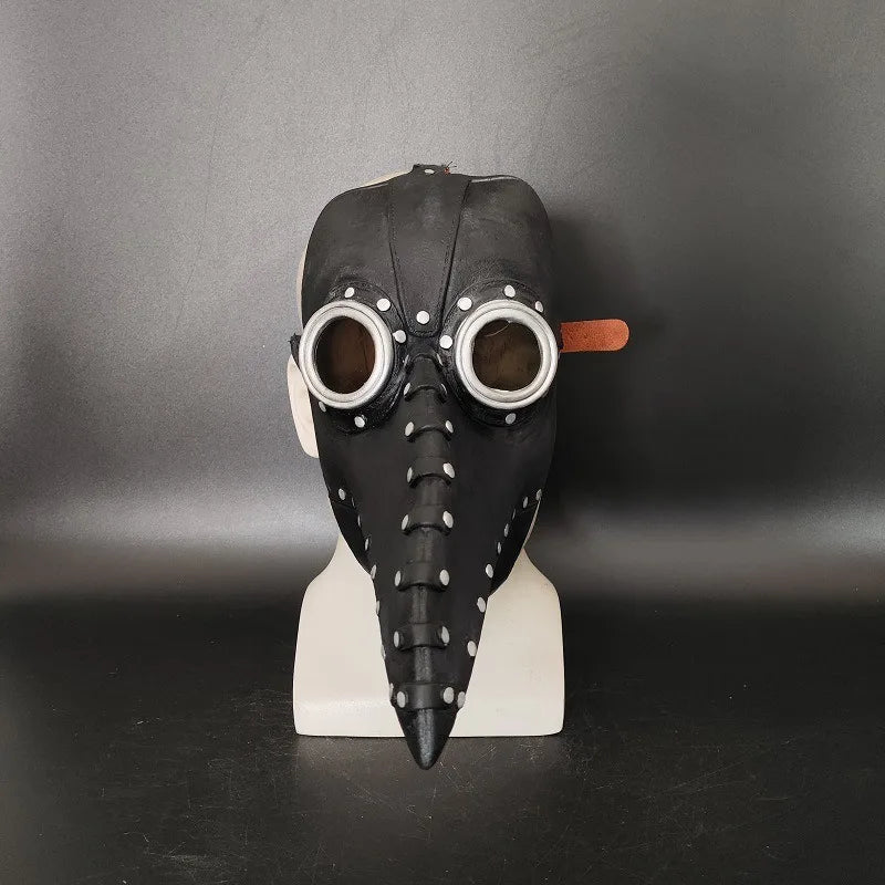 Steampunk Plague Mask in Latex Black