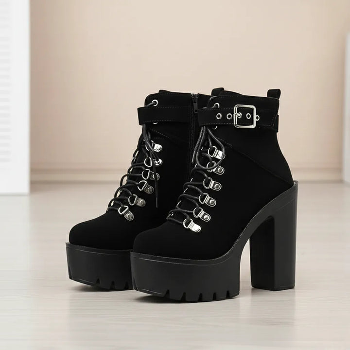 Steampunk Platform Ankle Boots