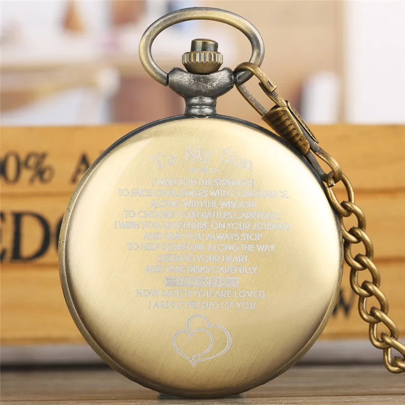 Steampunk Pocket Watch Minimalist Gears refined