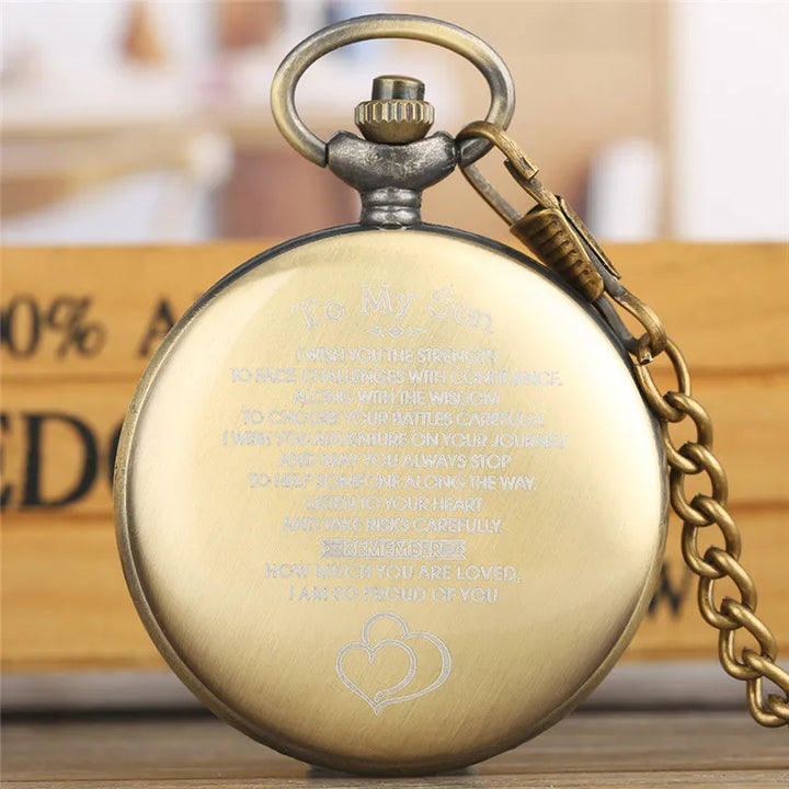 Steampunk Pocket Watch Minimalist Gears refined