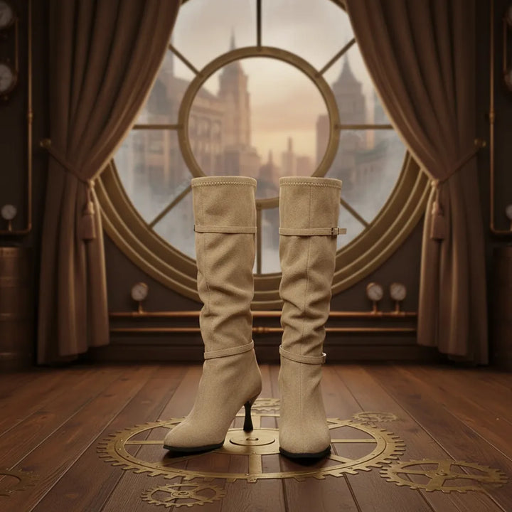 Steampunk Pointed-Toe Boots with Buckles