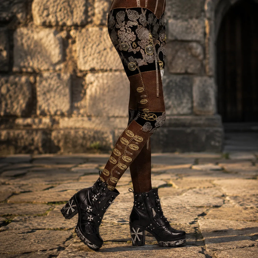Steampunk Printed Leggings