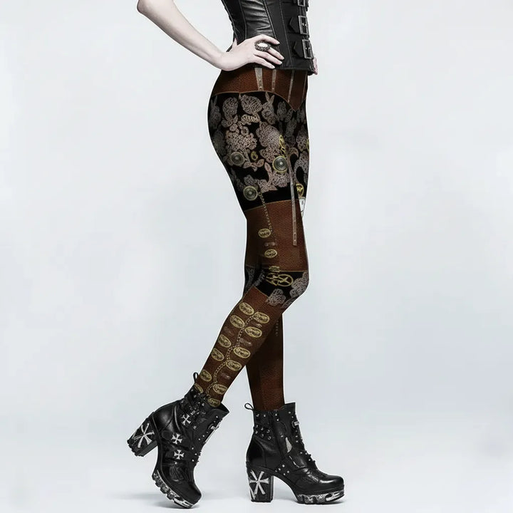 Steampunk Printed Leggings