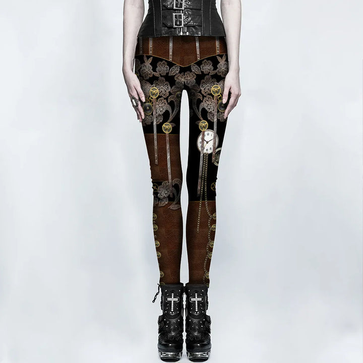 Steampunk Printed Leggings Stylish