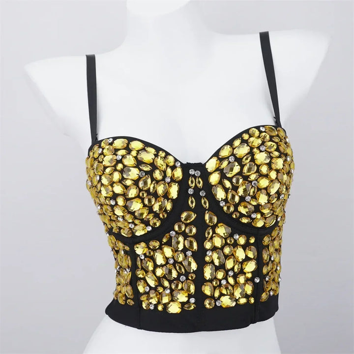Steampunk Push-Up Bustier Design Golden