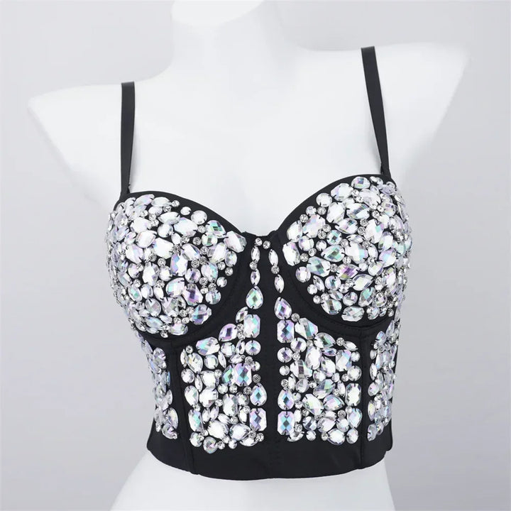 Steampunk Push-Up Bustier Design Silver