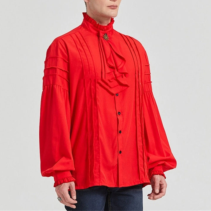 Steampunk Renaissance Button-down Shirt red