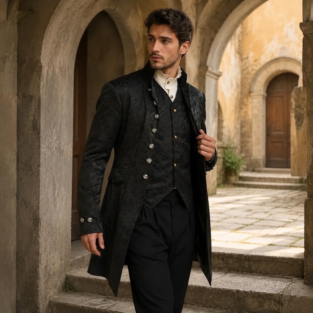Steampunk Renaissance Jacquard Coat