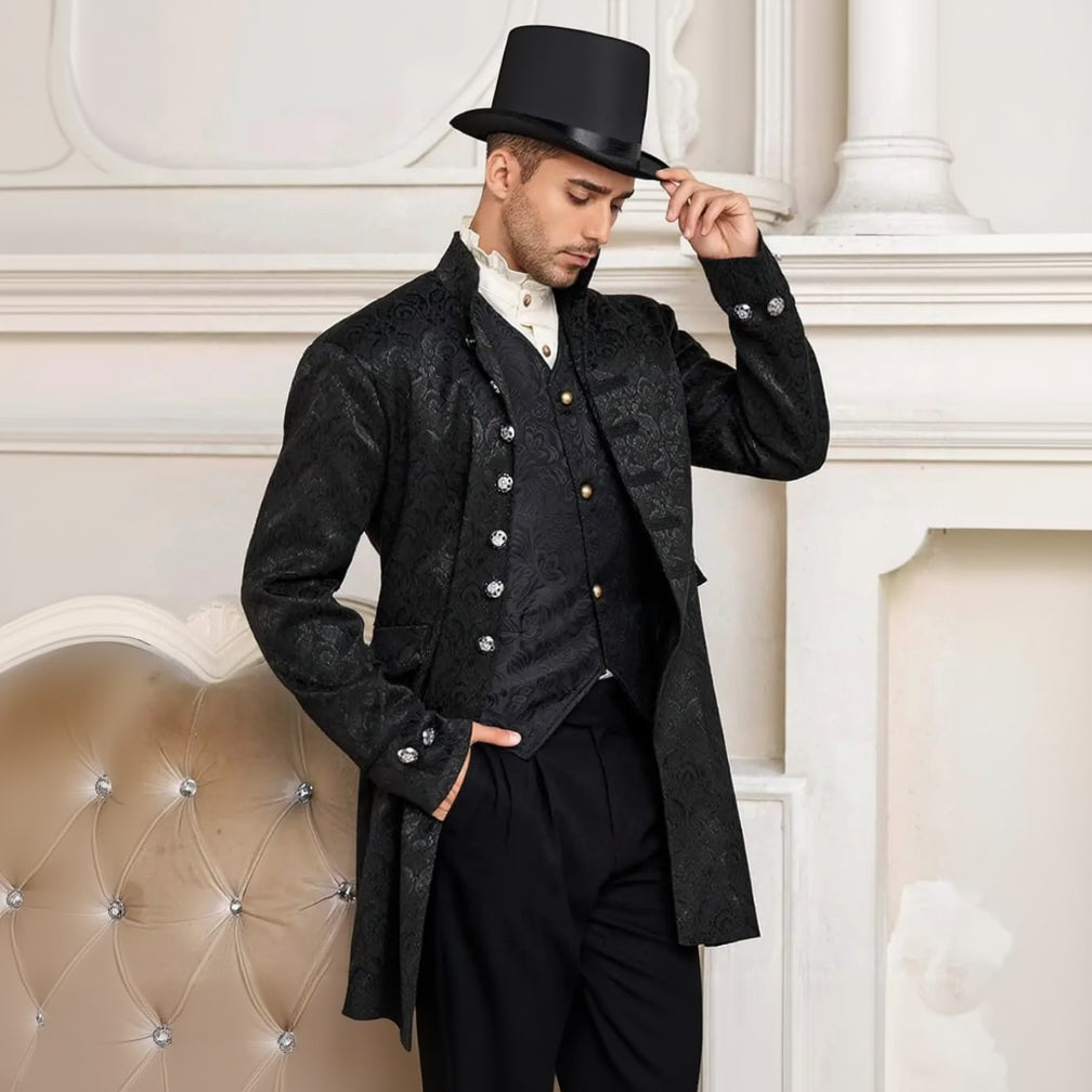 Steampunk Renaissance Jacquard Coat