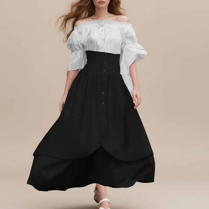 Steampunk Renaissance Lace-up Skirt