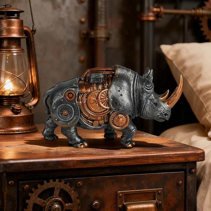 Steampunk Rhino Decorative Sculpture Design