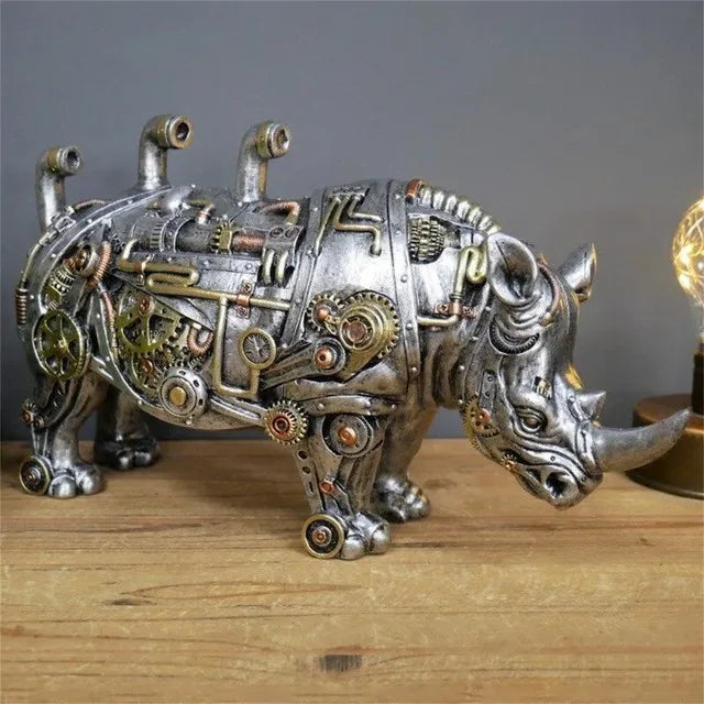 Steampunk Rhinoceros Sculpture