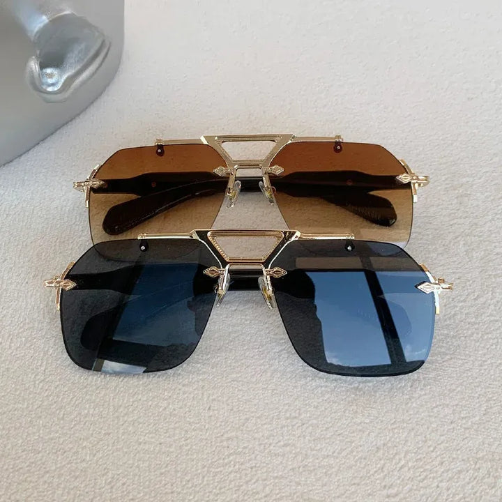Steampunk Rimless Sunglasses