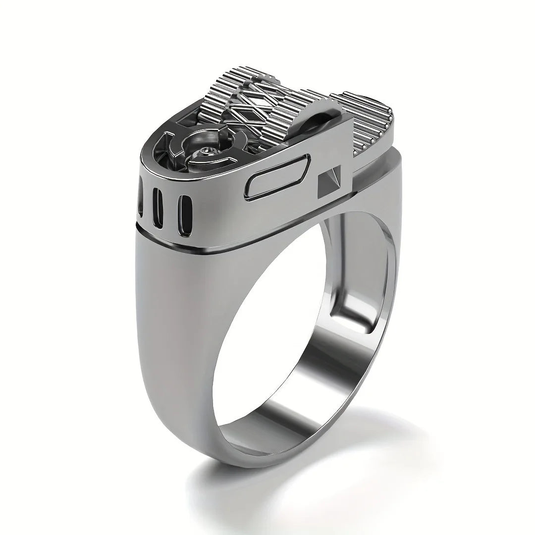 Steampunk Ring Lighter silver