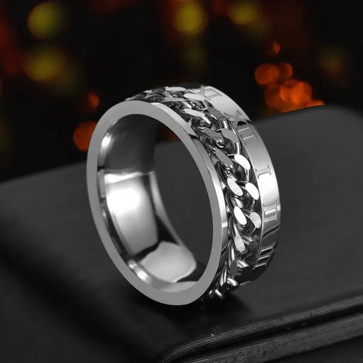 Steampunk Ring With Roman Numerals