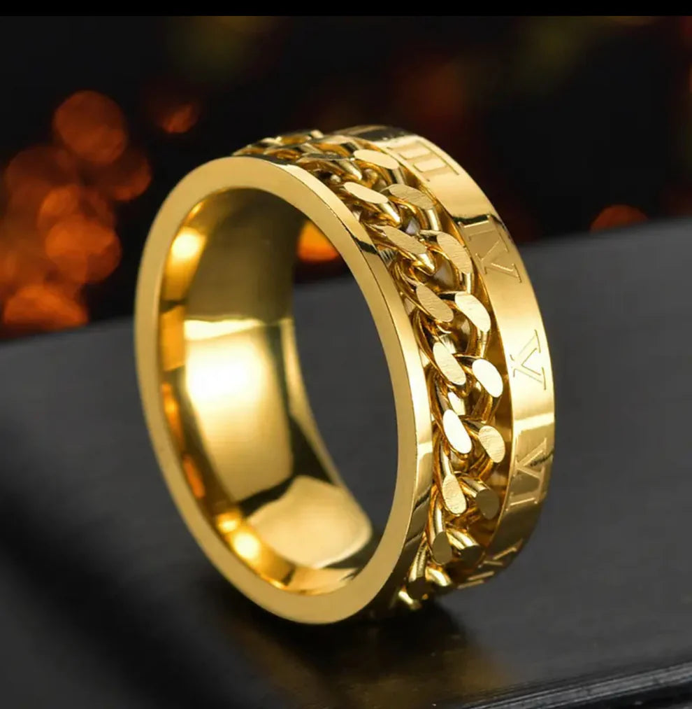 Steampunk Ring With Roman Numerals chic
